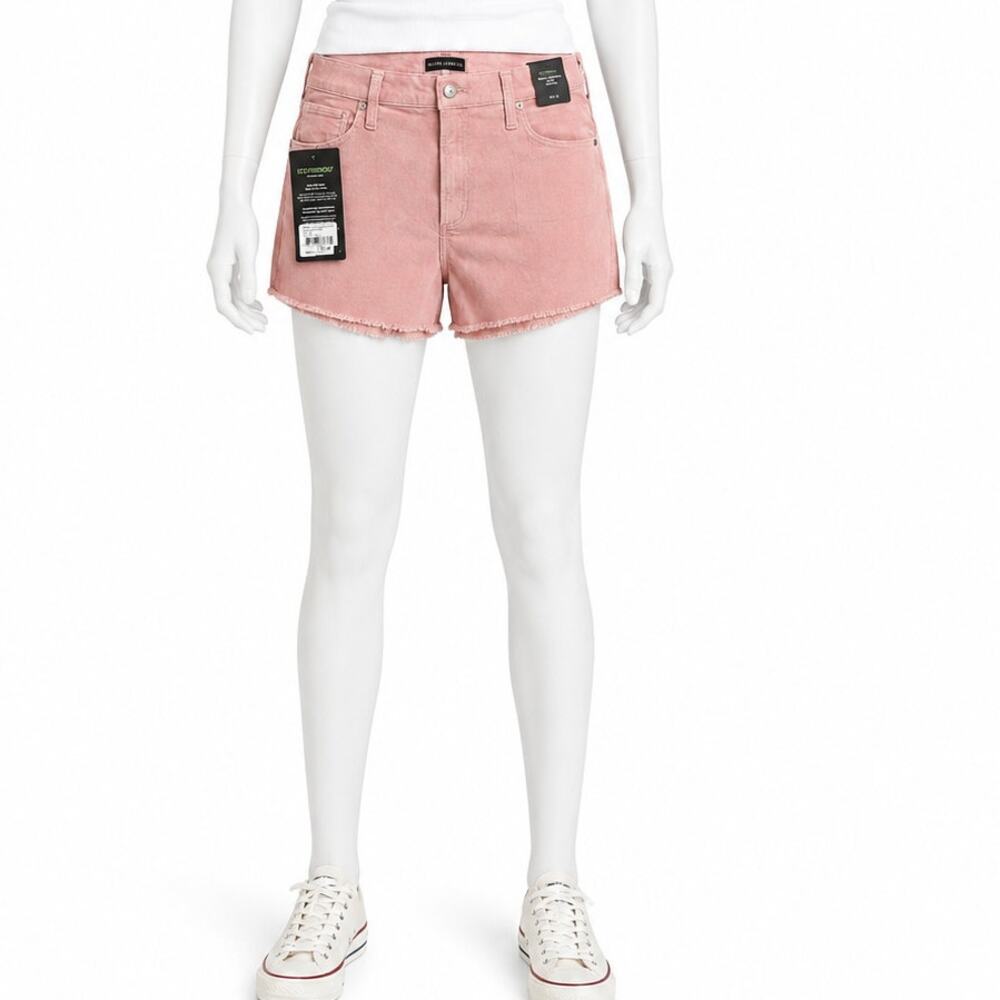 Silver Jeans Highly Desirable Corduroy Shorts W31 Pink High Rise NWT raw hem